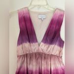 Adam Adam Lippes pink purple ombré dip dye v neck dress with pockets size 4 Photo 4