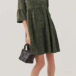 ✨HP✨PACT Apparel Women's Grape Leaf Snake Revive Flutter Sleeve Sz Medium Dress✨ Black Photo 0