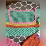 Crochet Cropped Multicolor Sweater the cutest cropped ever! Bright boho crop Pink Size undefined Photo 1