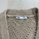 ZARA wool loose knit long sleeve duster cardigan sweater warm cozy weekend S Photo 2
