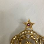 Vintage St. Labre Cancer Zodiac Gold Tone Pin Brooch Astrology Horoscope Photo 2
