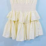Araminta James Pastel Yellow Sleeveless Smocked Waist Amore Mini Dress Size M Size M Photo 3