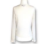 My Michelle Vintage  Cardigan Sweater Cropped Knit White Open Weave Lightweight Photo 2