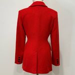 Avec Les Filles Hourglass Blazer Small Red Double Breasted Wool Holiday Chic Photo 6