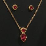 Coach Ruby Red Necklace And Earring Set NWT Photo 3