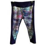 Fabletics Sydney Capri Athletic Leggings Athleisure Navy Purple Size Small Gym Photo 4