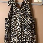 Tamara Mellon Silk‎ Blend Button Front Backless Halter Dress Leopard Print Black Size 8 Photo 5