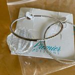 Premier Designs Crystal Inside Out Hoop Earrings NEW Photo 1