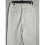 ZARA White Mom Jeans Women's Size 4 Cotton High Waist Preppy Tapered Raw Hem Photo 6