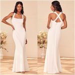 Lulus LULU’S Romance White Mermaid Maxi Dress Photo 1