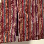 Coldwater Creek  Brocade Striped Button Front Jacket Maroon Red‎ Purple  Large Photo 3