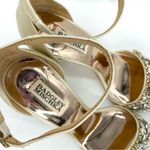 Badgley Mischka Women's Barby Ivory Satin Embellished Heels 8.5 Photo 6