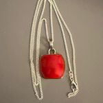 Sterling Silver Chic Southwestern Jasper  Pendant w/ Sterling Plate Chain Photo 2