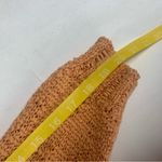 Stamp 10 women's medium knit Cardigan in Rich Orange peach crochet Photo 9