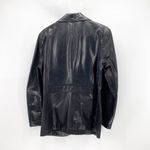 Vintage AB FLIP HOLM black leather double breasted jacket unisex street wear Size M Photo 7