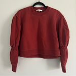 Tibi  Cinched Sleeves Cropped Crewneck Sweatshirt Photo 0