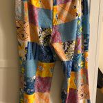 Cider  Rainbow Multicolor Patchwork Print Trendy Pants Photo 3