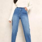 Boohoo Mid Wash Classic Mom Jeans Photo 0