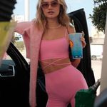 Set Active  Black SPORTBODY® CROSS TIE BRA - ONYX Size Medium Photo 3