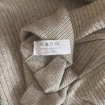 Modern Citizen  Mock Neck Lightweight Beige Ribbed Sweater Top in Small Photo 7