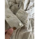 Loft Ann Taylor‎  Julie Cream Beige 100% Linen Wide Leg Trouser Pants Size 14 Photo 3