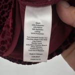 Talbots  Velvet Burnout Bell Sleeve Top Women S Petite‎ Burgundy Leopard Print Photo 3