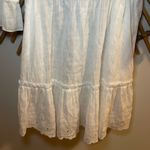 Coach 🤍Women’s EUC  White Mini Tiered Gathered Waist Dress w/ Lace Detail Size 4 Photo 11