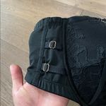 Cacique Shimmer Black Lace Strappy Front-Close Boost Plunge Bra Sz 44DD Photo 11