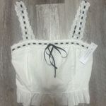 Kirious NWT  Los Angeles White Eyelet Lace Tank Top Size Large  Photo 0
