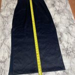 Y2K 2 Piece Skirt Top Formal Set Navy Blue Sparkle Stretch Top size 11 Photo 5
