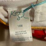 Kona Sol Women’s 14W Twist Bandeau One Piece Swimsuit Yellow Floral Swim Photo 7