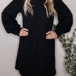 She & Sky Black Long Sleeve Sweater Dress Photo 0