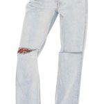 GRLFRND The Bella Low Rise Boyfriend Jeans Light Wash Distressed Echo Park 27 Photo 0