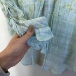 Free People Vintage Gauze Oversized Floral Tunic Button Up Top Size S Boho Photo 4