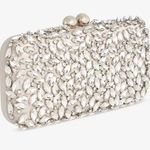 I.N.C. East West Embellished Small Minaudiere in Silver Metallic, NWT Photo 1