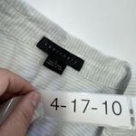 Sanctuary  Shirt Womens Small White Blue Striped Linen Blend‎ Button Pullover Top Photo 2