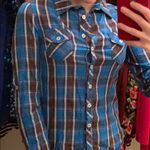 Women’s Ambiance Appairel Long Sleeve Shirt Blue Photo 2