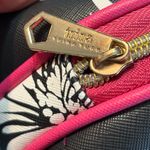 Trina Turk zipper cosmetic bag 10x7” Black Pink Photo 5