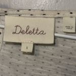 Anthropologie Deletta Beaded Lace Peplum Top Short Sleeve Shirt Blouse Women’s S Photo 4