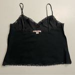 Victoria's Secret Vintage  Nighty Set Cami Tank Shorts Satin Lace Trim Black Y2K Photo 7