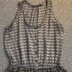 ZARA Ruffle Sheer Geo Print Button Romper Jumpsuit Large Contrast Kaleidoscope Photo 3