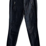 BLANK NYC  Black Vegan Faux Leather Moto Pant Leggings Size 27 Photo 0