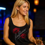 Y2K Roccobarocco Jeans Babydoll Lace Sleeve Jeweled Tank Grunge Rocker XS/S Black Photo 0