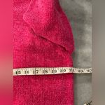 Sag Harbor  Size M Hot Pink Mock Neck Cable Knit Soft Chenille Pullover Sweared Photo 6