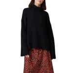 SWEET BABY JAMIE Black Knit Acrylic Wool Blend Oversized Bell Sleeve Sweater S Photo 9