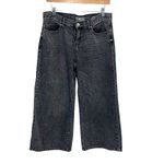 REWASH  Junior Denim Cropped Wide Leg‎ Jeans Vintage Black Size 7/28 Photo 1
