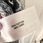 Orvis  Blue White Cotton Linen Southwest Knit Boho Poncho Sweater XL Photo 7