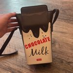 Chocolate Milk Carton Crossbody Purse/Bucket Bag White Photo 2