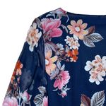 Nicholas Navy Blue Floral Pin Tuck Silk Mini Dress | U.S. Woman’s Size 2 Photo 13