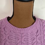 J Jill lilac chenille cable knit Crewneck plush sweater size XSp petite Purple Photo 5